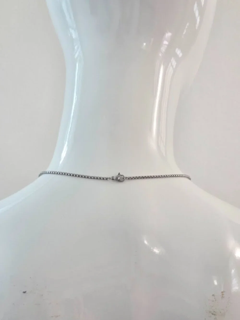Anchor Pendant Box Chain Necklace Stainless Steel Gold Silver Nautical Unisex Je